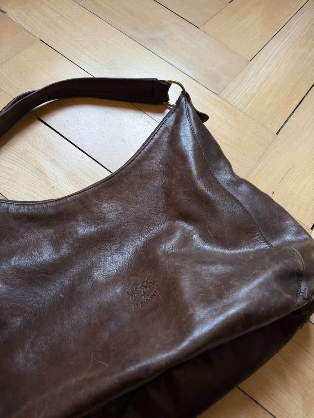 Borse da donna: IL BISONTE - Leder Handtasche dunkelbraun – Usato da Zürich venduto da Diazaio 1
