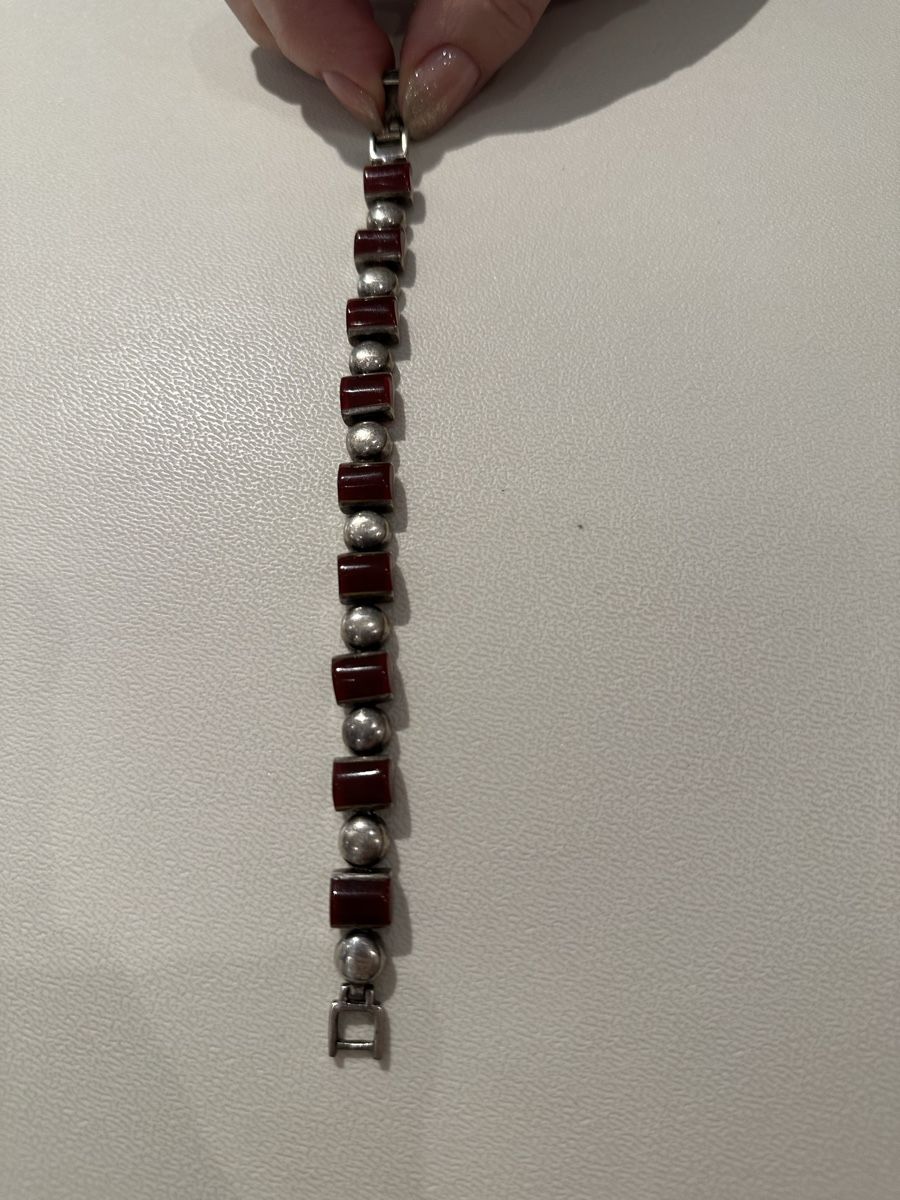 Bracciali & Braccialetti: Armband echtes Silber Karneol Steine – Usato da Luzern venduto da ariazalea 2