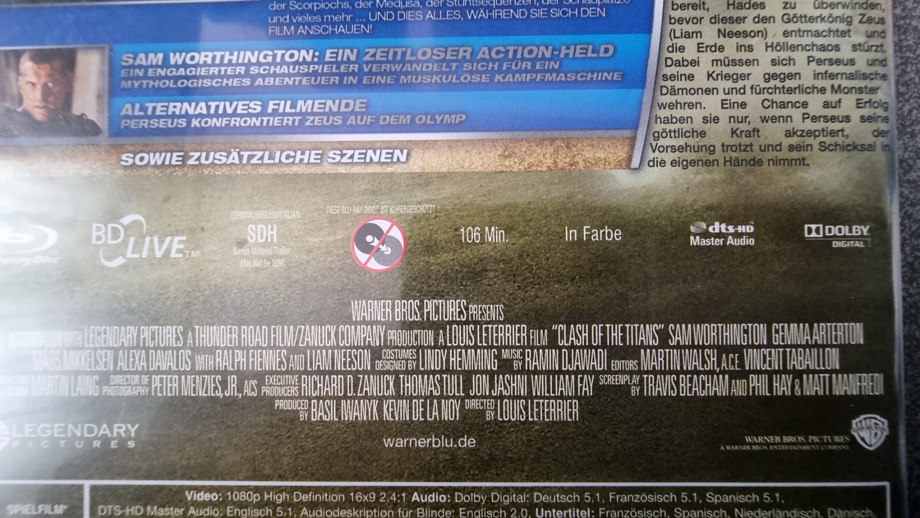 Tutti i DVDs: Blu Ray - Kampf der Titanen – Usato da Oetwil am See venduto da fineli2 1