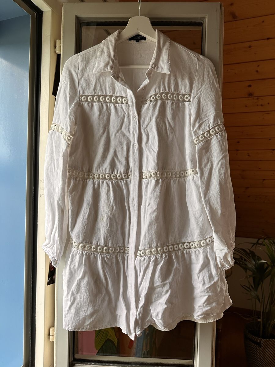 Vestiti: Weisses Smock Kleid Sommer – Usato da Zürich venduto da BettinaMarie2308 1