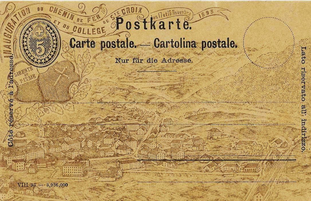 Cartoline postali: POSTKARTE STE CROIX 1893 BAHN INAUGRATION CHEMIN FER etc – Nuovo (secondo la descrizione) da Schlossrued venduto da Aronliam