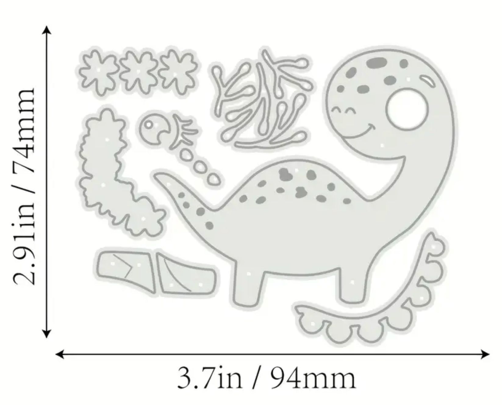 Sciablone: süsser Dino - Stanzschablone – Nuovo e nell'imballaggio originale da Frenkendorf venduto da jazzplatten 1