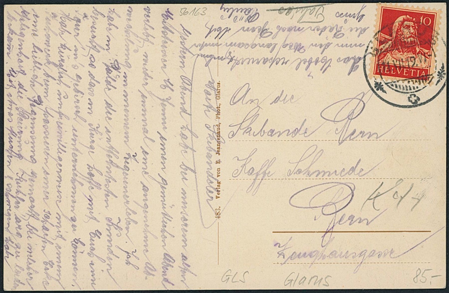 Cartoline postali: GLS Glarus – Usato da Schindellegi venduto da leecollect 1