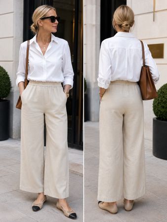 Leinenhose 100% pure UCB Beige Grösse M