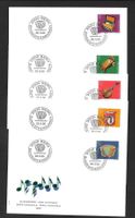5 FDC Pro Patria 1985 Serie Einzelmarken ET 28.5.1985