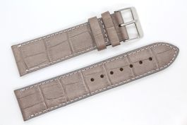 Lederband Grau 22mm mit Schliesse