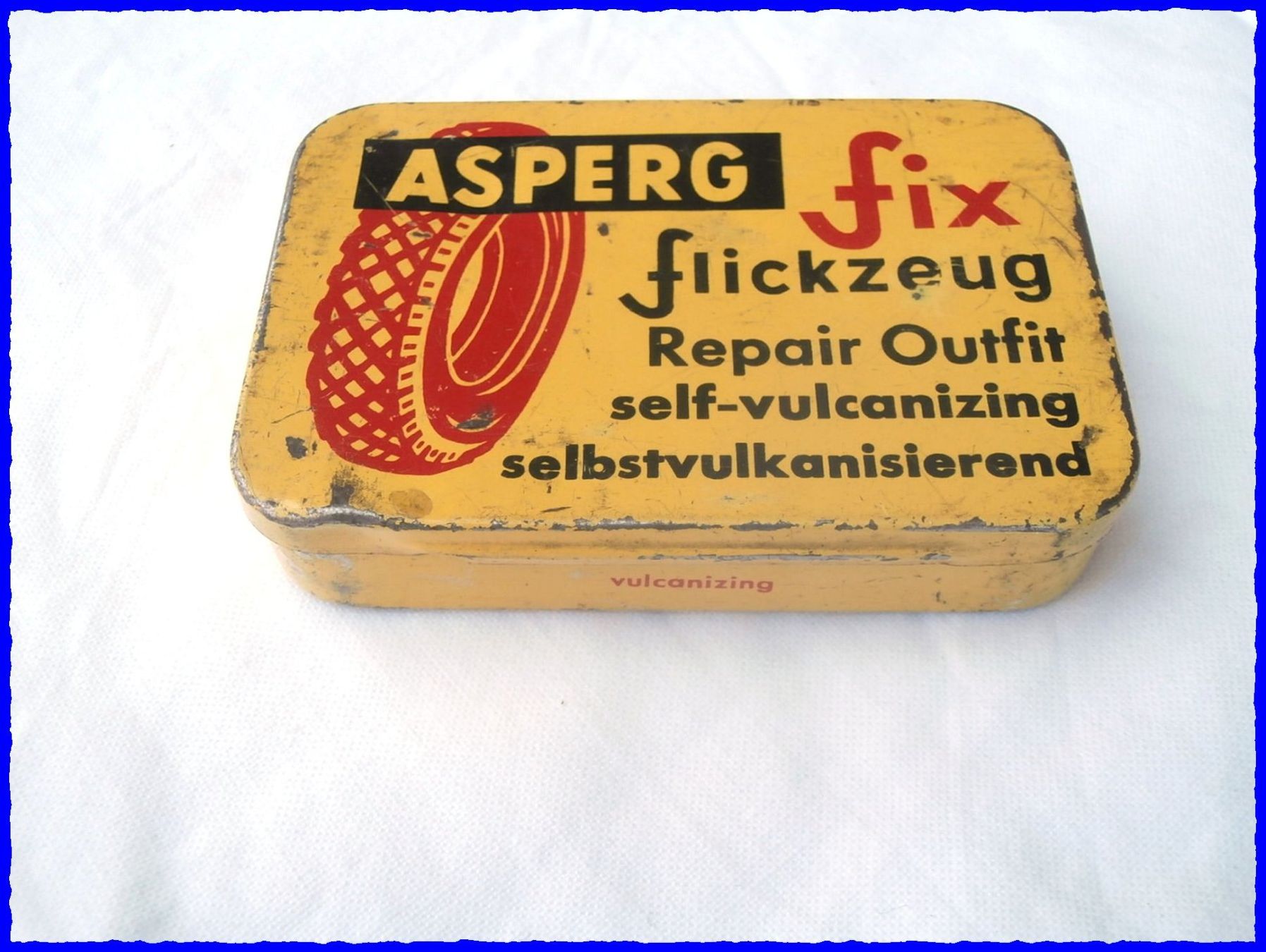 Barattoli: Blechdose "ASPERG" (D) - Pneu-Flickzeug – Usato da Worblaufen venduto da Re_mo81 2