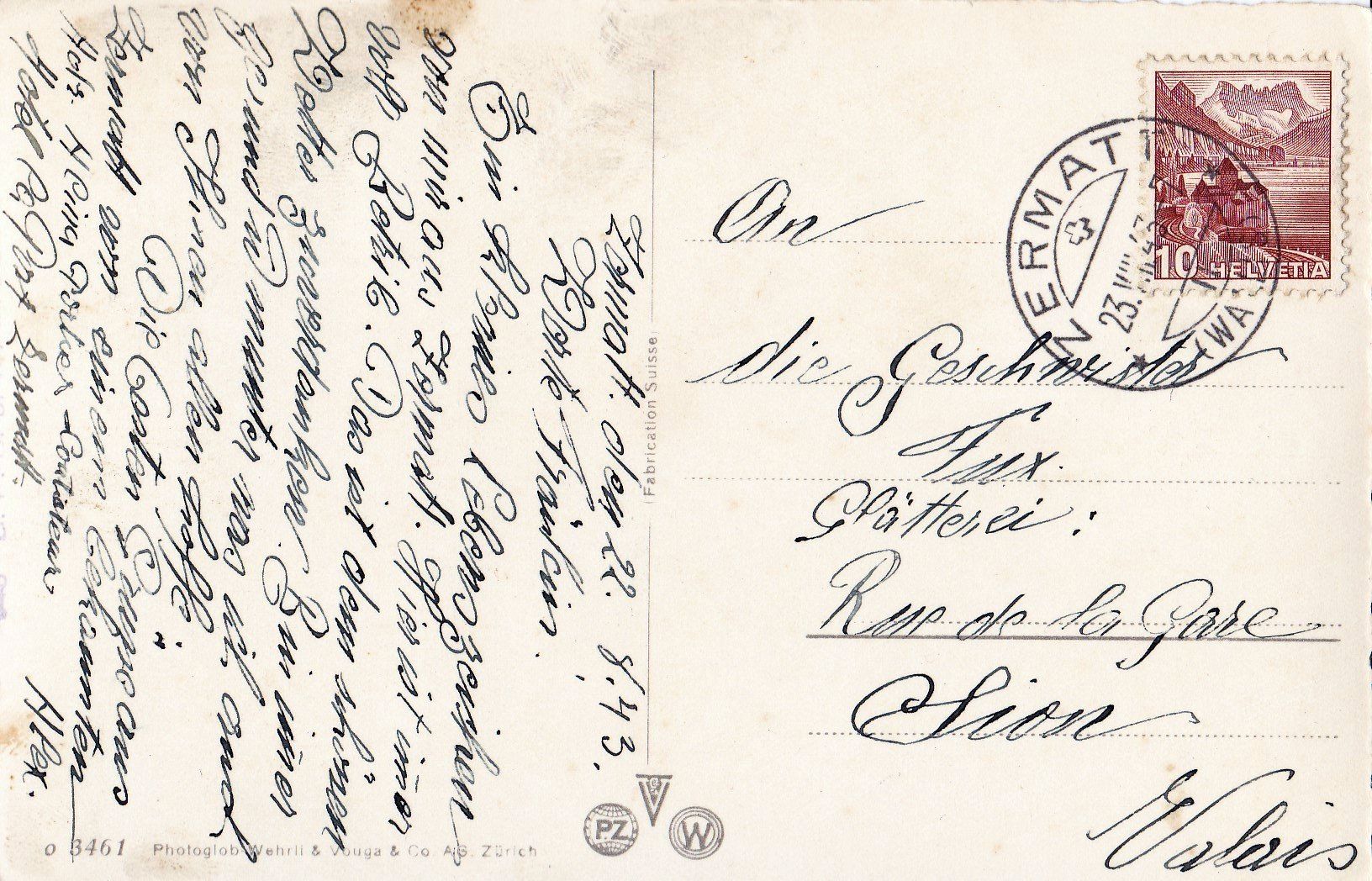 Cartoline postali: Originale alte Ansichtskarte: Matterhorn, Zermatt, VS! – Usato da Neuenhof venduto da Wanton 1