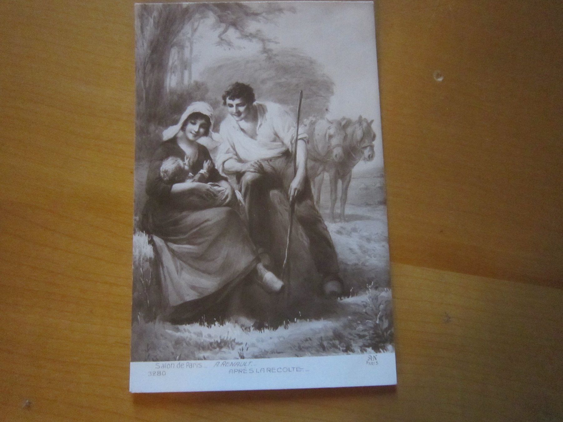 Cartoline postali: NO 5 Postkarte "Apres la recolte" 1923 – Usato da Gordola venduto da Polentaefung