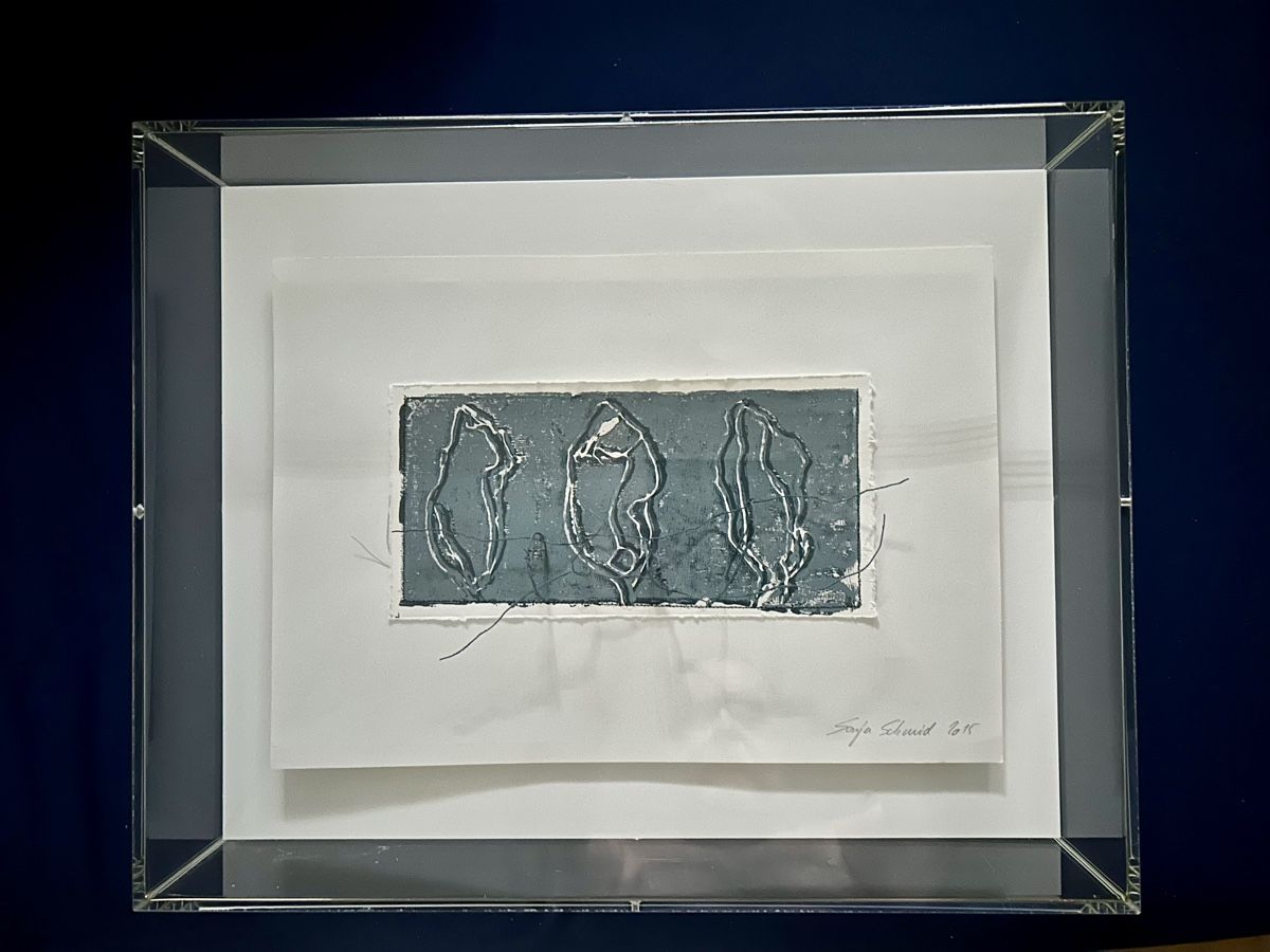 Dipinti: Sonja Schmid Papier 11 in Plexiglasbox – Usato da Frauenfeld venduto da Colonia64