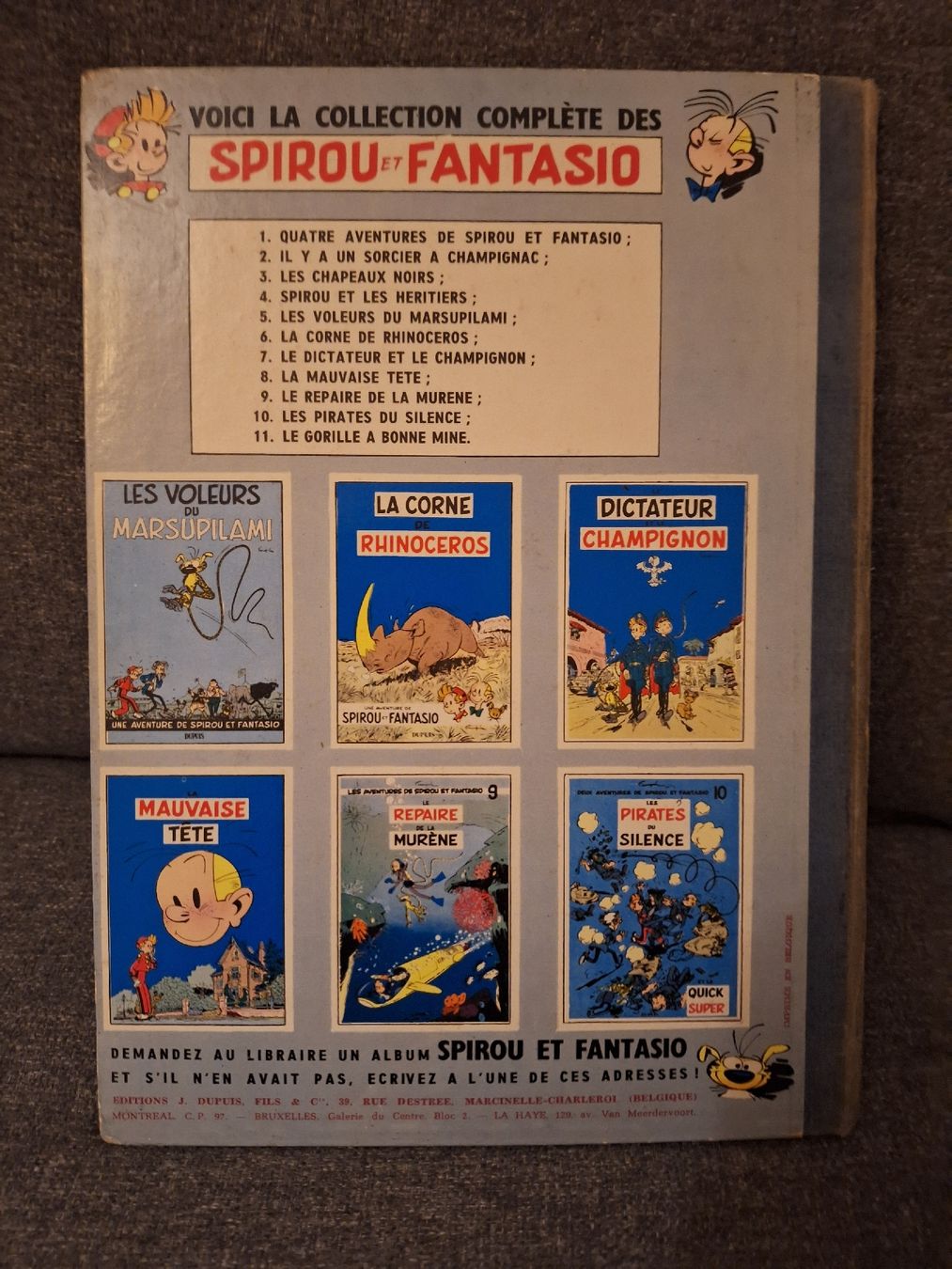 Fumetti: Spirou et fantasio/ le gorille a bonne mine EO – Usato da Nyon venduto da beny13 1