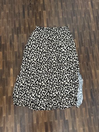 Vero Moda Leopard Print Midi Skirt Size S 