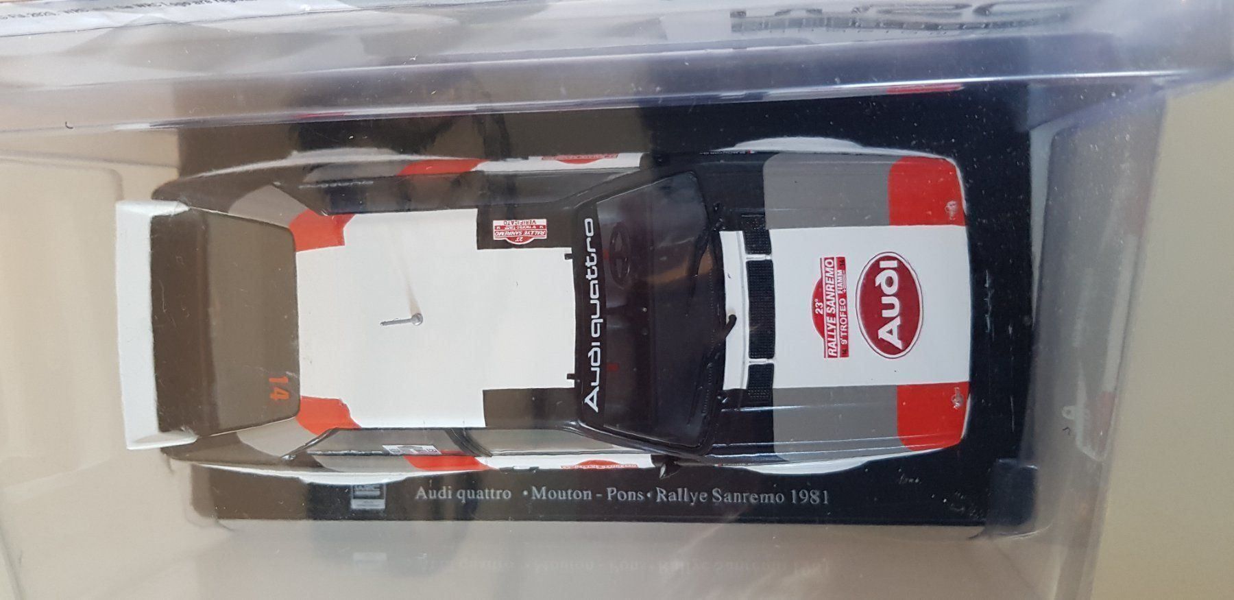 Modellini d'auto: Audi Quattro Rally  1981 Hachette  1/24 – Nuovo e nell'imballaggio originale da Fribourg venduto da 911cc 4