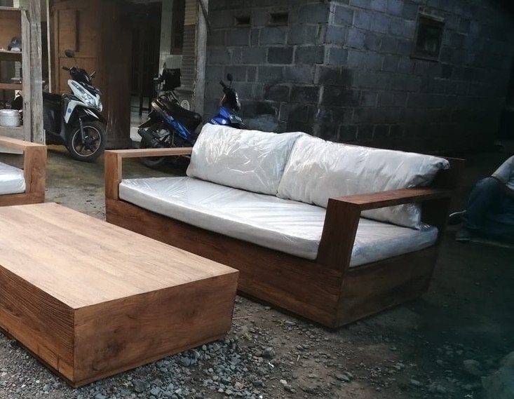 Divani: Sofa Couch Lounge Teak Holz Gartenmöbel Outdoor Sitzmöbel – Nuovo e nell'imballaggio originale da Daisendorf venduto da Wohn-Kult 2