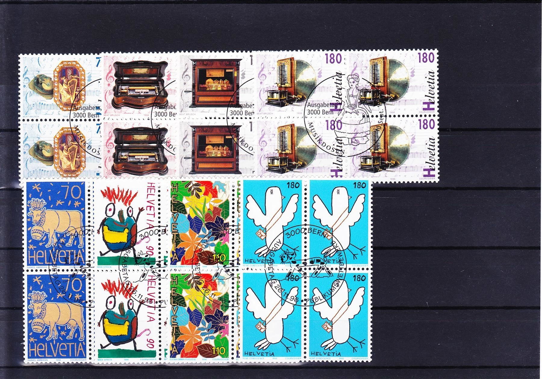 Tutti i francobolli: 1996 Serie 4er-Block Ersttag – Usato da Spiez venduto da Crazyduck 1