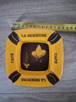 Cendrier vintage "LA SEMEUSE CAFÉ" jaune