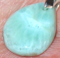 Anhänger L-4243 – Larimar Cabochon 15X12mm