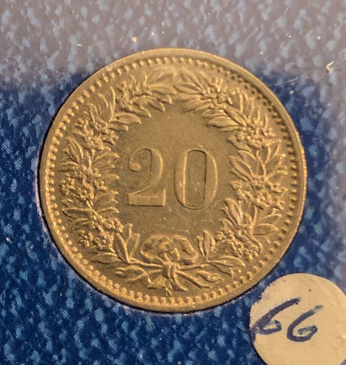 Tutti le monete: 20 Rappen 1966 – Usato da Arch venduto da coinsandmore 1