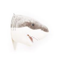 Tête de requin peluche décoration murale 25 cm