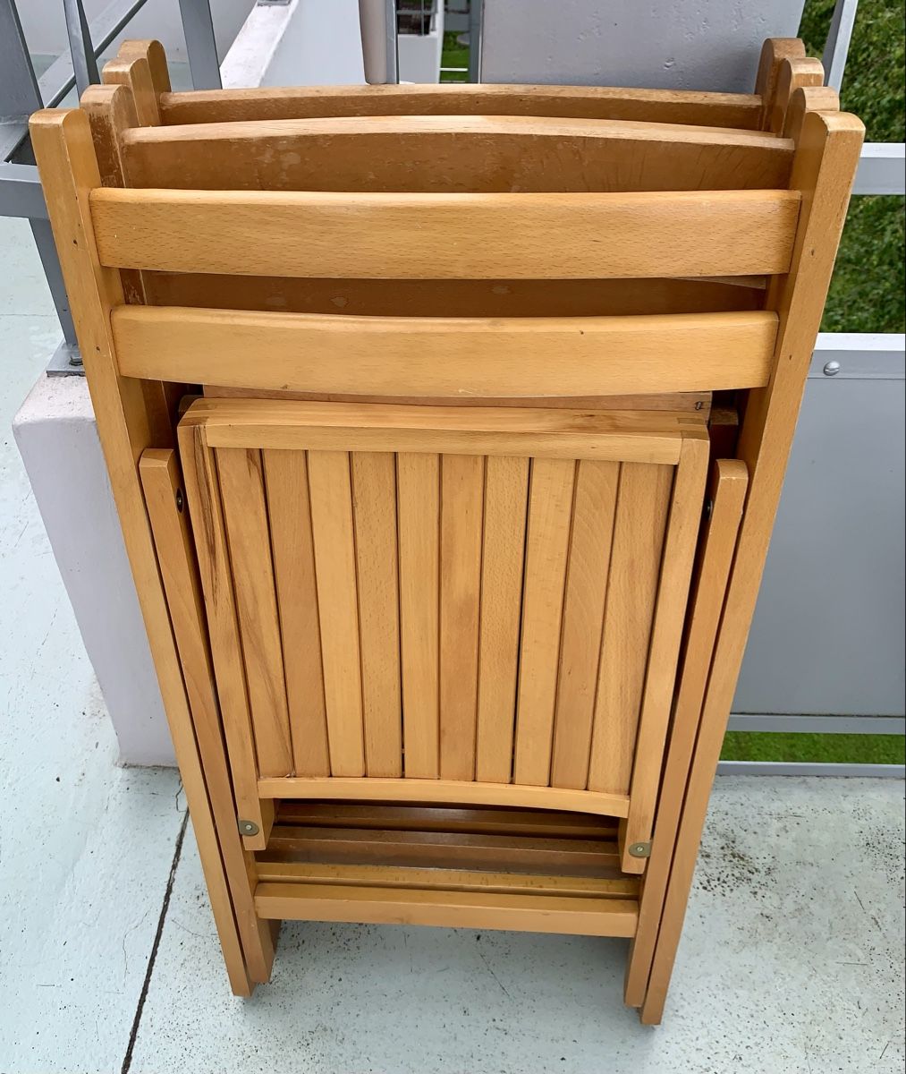 Sedie: (4) Holz-Klappstühle – Usato da Obfelden venduto da montes50 4
