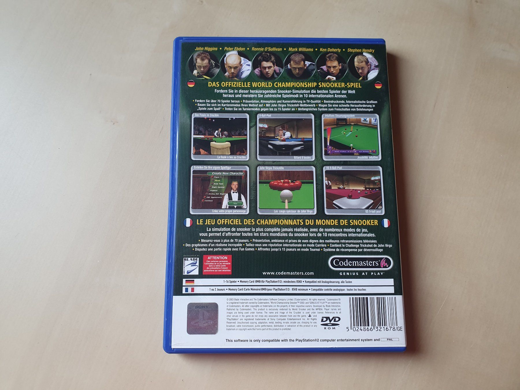 Sony Giochi: World Snooker 2003 – Usato da Stansstad venduto da collectorsshop 1
