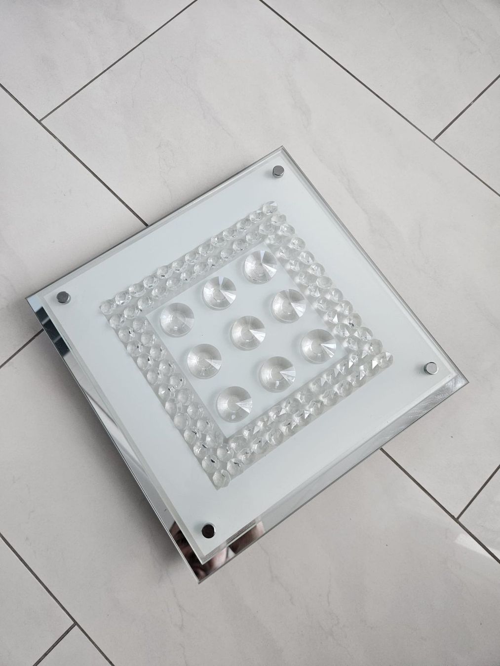 Lampadari & plafoniere: Moderne LED-Deckenlampe Kristall-Optik & Spiegelrand – Usato da Winterthur venduto da DanEri
