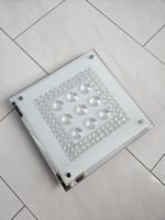 Moderne LED-Deckenlampe Kristall-Optik & Spiegelrand