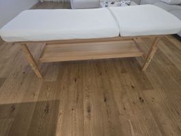 Massageliege Holz, höhenverstellbar, wie neu für Wellness