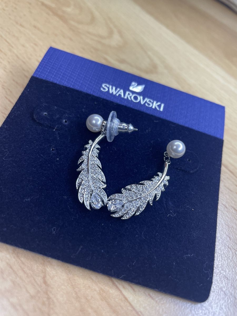 Swarovski Orecchini pendenti & Orecchini a lobo: Swarovski Ohrhänger Federn NICE – Nuovo (secondo la descrizione) da Goldach venduto da pikay 1