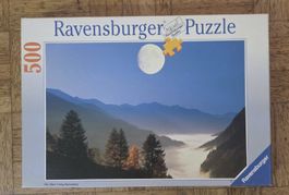Ravensburger Puzzle 500 Teile Mond Bergnebel guter Zustand