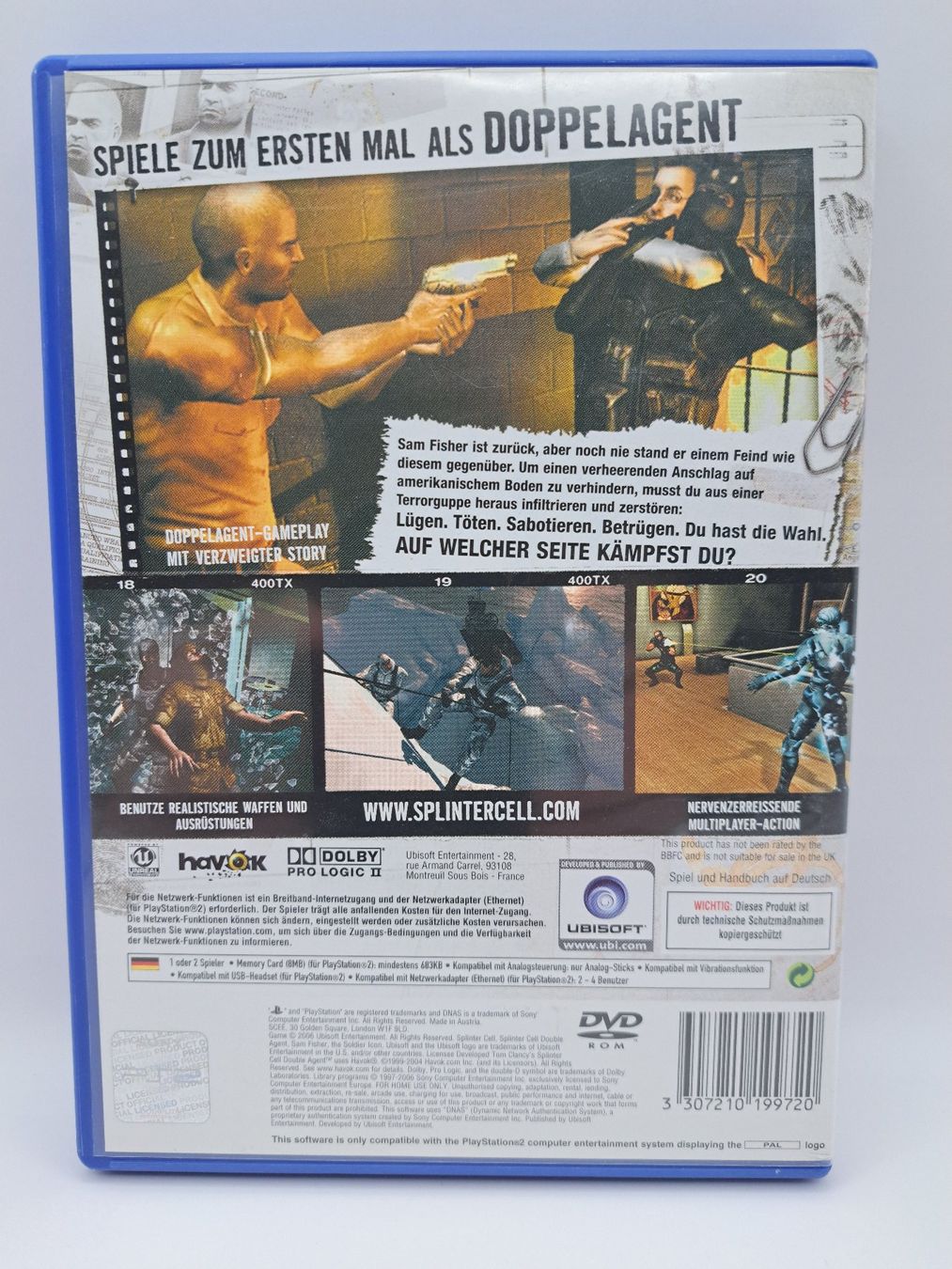Spiele: Tom Clancy's Splinter Cell Double Agent (Playstation 2/PS2) – Gebraucht aus Balgach von Wasnwasn 1