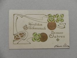 Karte mit Aufdruck 2 Gold - vreneli 1897 Münzen " Gold " 100