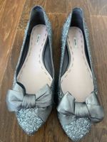Ballerinas Miu Miu Glitzer Silber Grösse 37.5 gebraucht