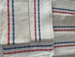 6 Küchentücher Handtücher antik