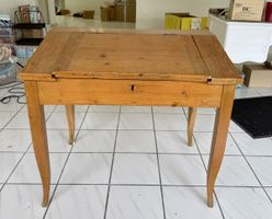 Antikes Schülerpult, vintage, Holz -TOP