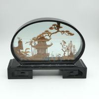 Handgefertigtes chinesisches Korkschnitzerei-Diorama