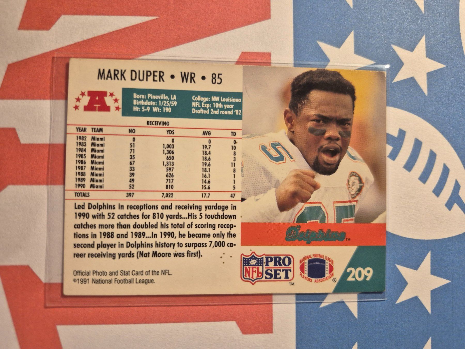 NFL Sammelbilder & Trading cards: NFL Mark Duper Miami Dolphins – Gebraucht aus Treiten von Sauber73 1