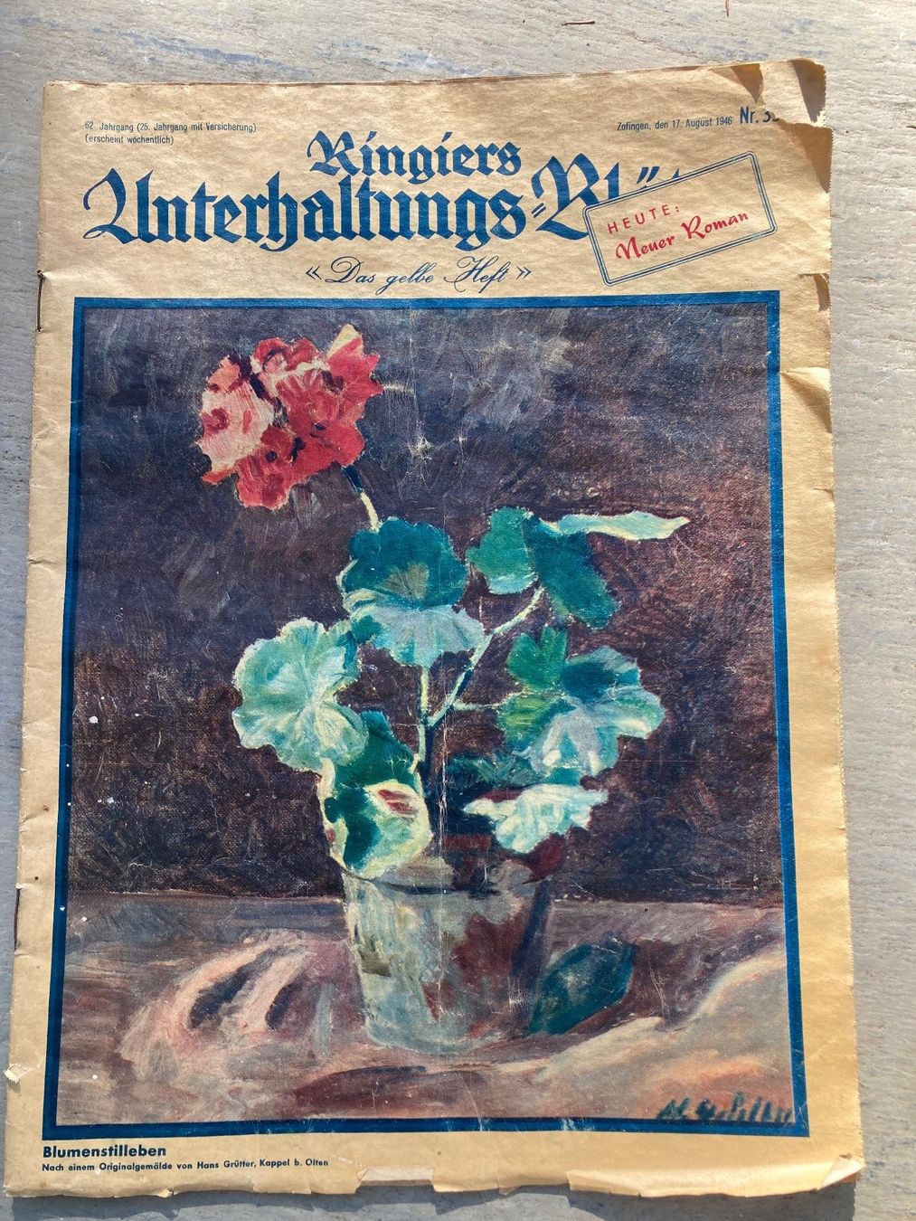 Riviste & Magazine: Ringiers Unterhaltung-Blatt, "Das gelbe Heft", 1946 – Usato da Moerschwil venduto da Corsica61