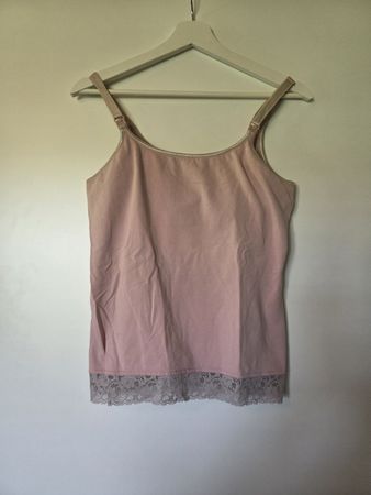 Rosa Umstands-Top mit Spitze, Glamourmom, Grösse L