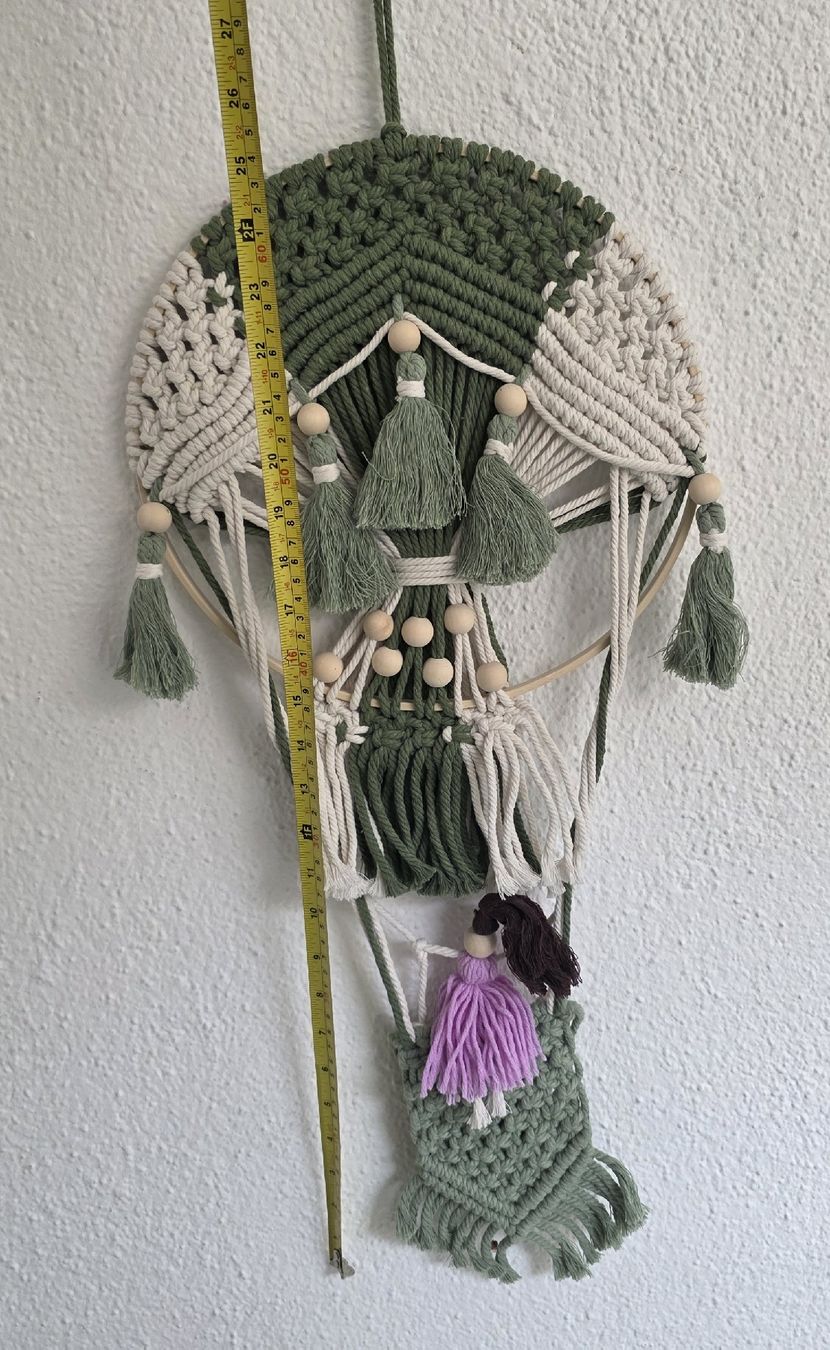 Alle Dekorationen: Makramee Heissluftballon Wanddeko -Handmade- Neu – Neu (gemäss Beschreibung) aus Rheinsulz von Gilea 2