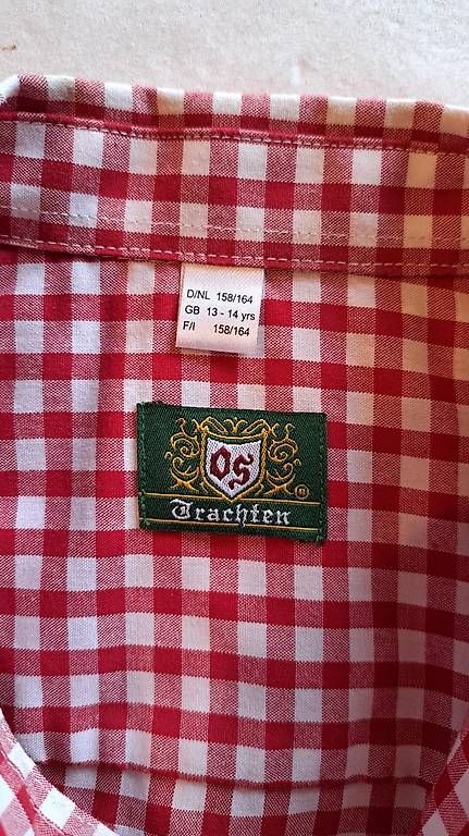 Camicie, T-shirt & Polo: Trachtenhemd Knaben Gr. 158/164 – Usato da Märwil venduto da SchmidC14 3