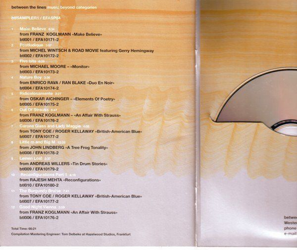 CDs: BETWEEN THE LINES Beyond Oskar Aichinger ... Free Jazz CD – Gebraucht aus Kandergrund von Sososo 2