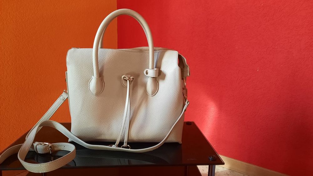 Damen Handtasche Hallhuber Tasche Bambushenkel Kleine Tasche