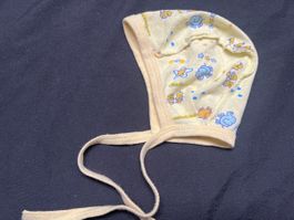 Süsses Baby Mützchen mit Bändern, Baumwolle, Gr. 62