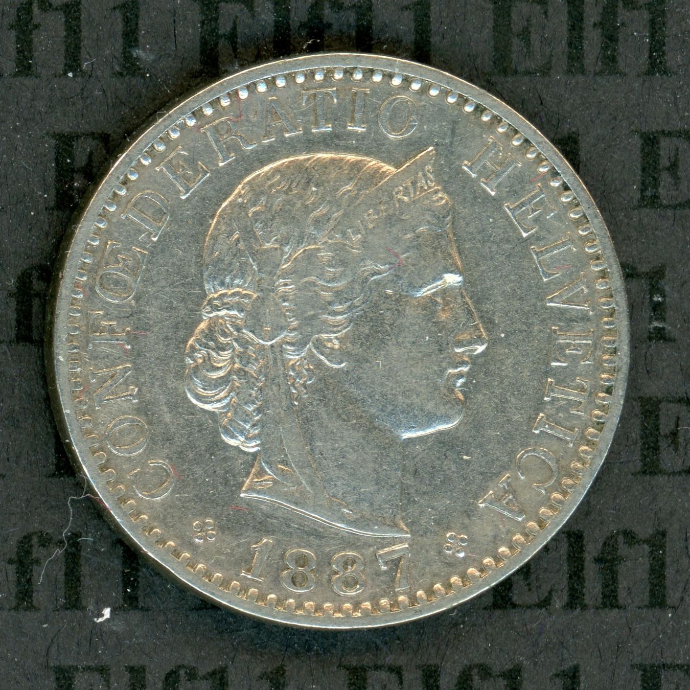 Tutti le monete: CHF___0.20 1887 -vz 20 Rappen – Usato da Widnau venduto da Elf11