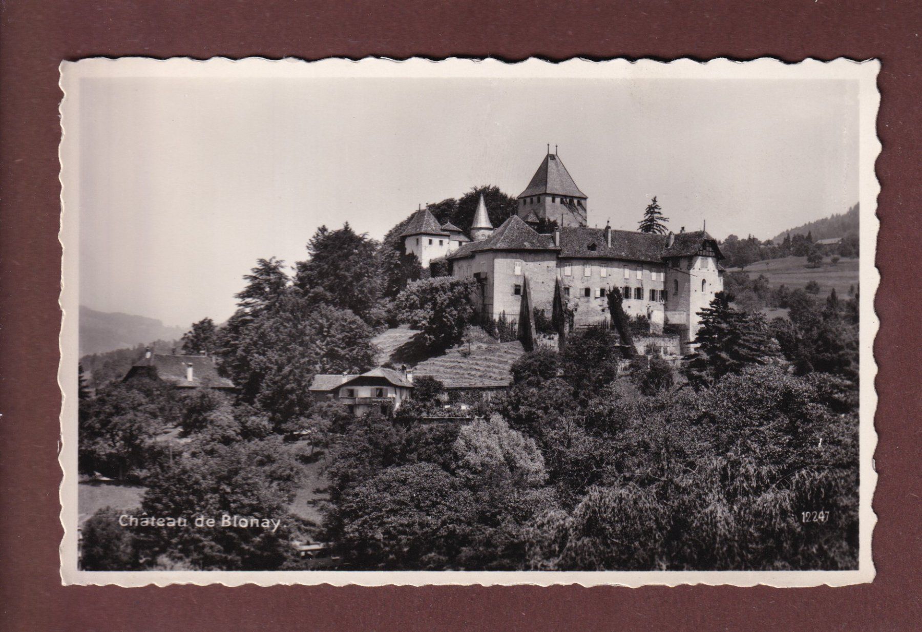 Cartoline postali: Château de BLONAY – Usato da Pully venduto da nicecards-shop