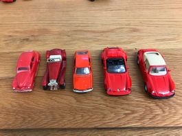 5 VERSCHIEDENE AUTOMODELLE 1/43