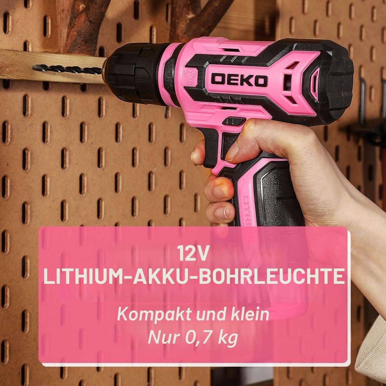 Alle Werkzeuge: Werkzeugkoffer 133-teilig mit 12V Akkuschrauber Rosa – Neu und originalverpackt aus St. Gallen von RestpostenSG 3