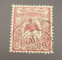 Neukaledonien 1905 Vogel alte briefmarke