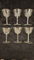 6 antike Kristallgläser, Baccarat, Sherry Kristall Epron